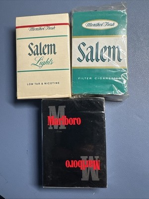 salem cigarette brand Vintage Cigarette Brand Playing Cards~ Salem~Salem Lights~Marlboro~Sealed