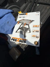 Worx Pegasus Folding Workbench and Sawhorse 2 in 1 Compact Portable Table