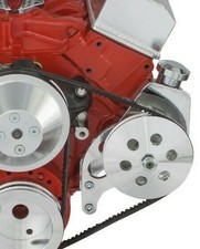 Small Block Chevy Power Steering Bracket Long Water Pump Saginaw Sbc Black