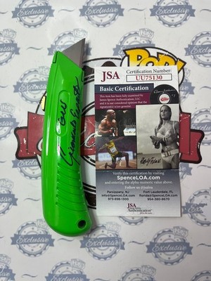 Giancarlo Esposito Signed Green Box Cutter - Gus Fring Breaking Bad JSA COA