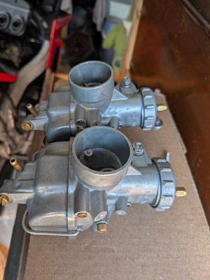 1965-1968 Honda CB160 CL160 Carburetors Carbs Set Pair OEM Keihin LM71