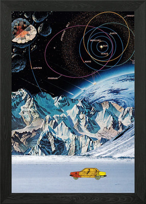Night Drive [Collage] Gerahmtes Wandbild Poster Leinwanddruck Bild