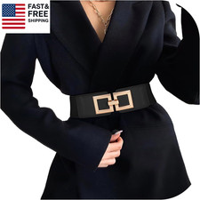 Wide Belts for Women Fashion Elastic Belt for Dresses Vintage Waist Belt Ladies
