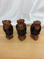 NEU 3er Set Holz Affen  „Nichts sehen, Nichts hören, Nichts Sagen“