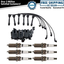 Ignition Coils Wires & Spark Plugs Fits 2001-2006 Hyundai Santa Fe 03-08 Tiburon