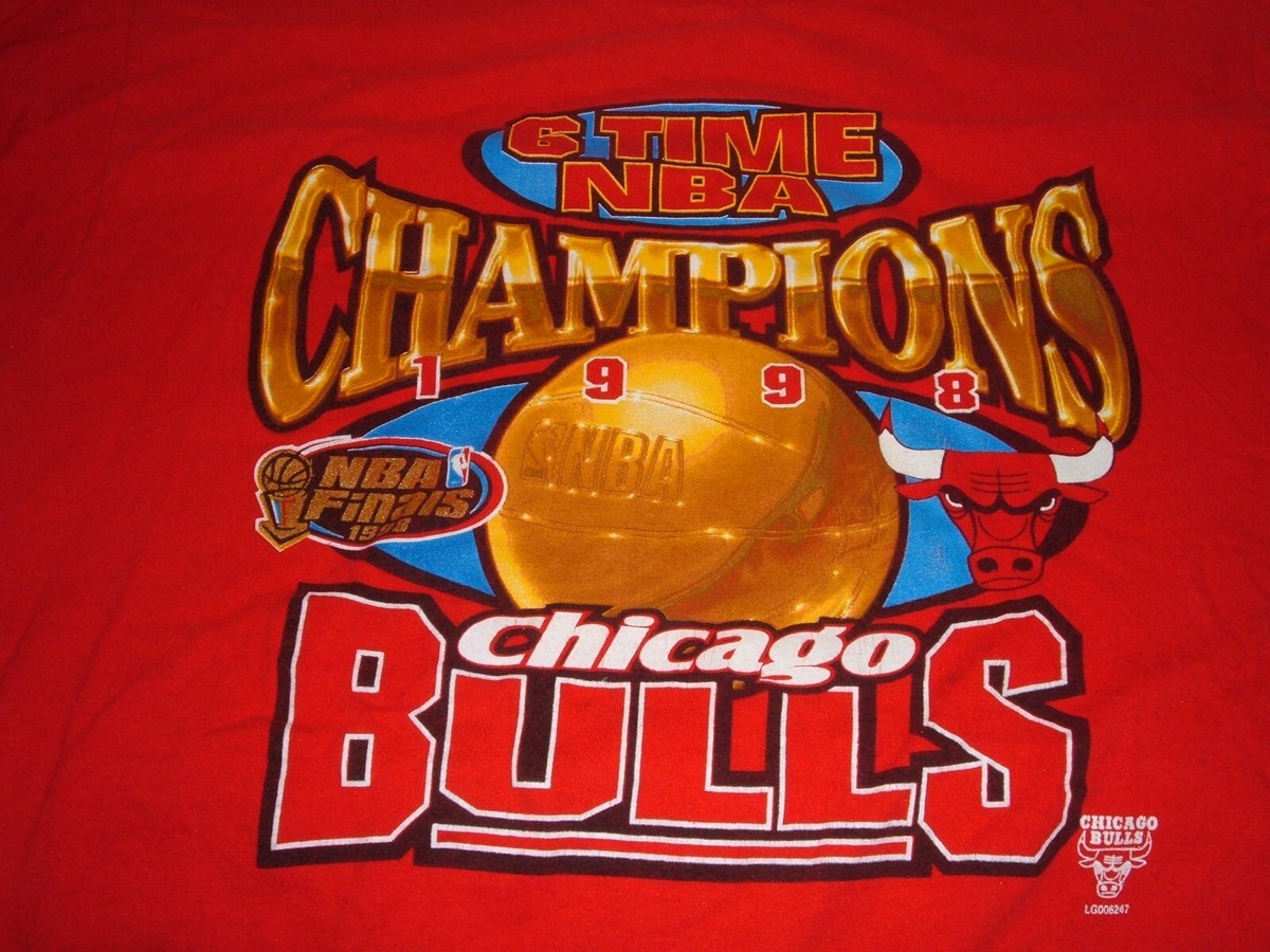 Vintage Chicago Bulls NBA Finals 1998 6-Time Champion T Vintage Chicago Bulls NBA Finals 1998 6-Time Champion T