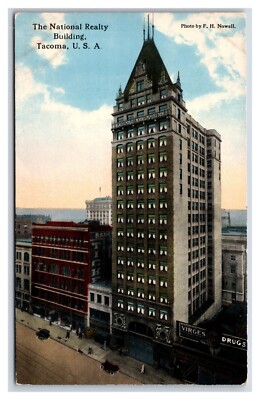 National Realty Building Tacoma Washington WA UNP DB Postcard R9