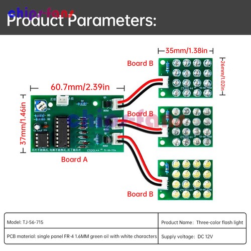 CD4017 + NE555 Flash Light Fai da Te Kit Elettronico LED Progetto Apprendimento Saldatura - Foto 3 di 13