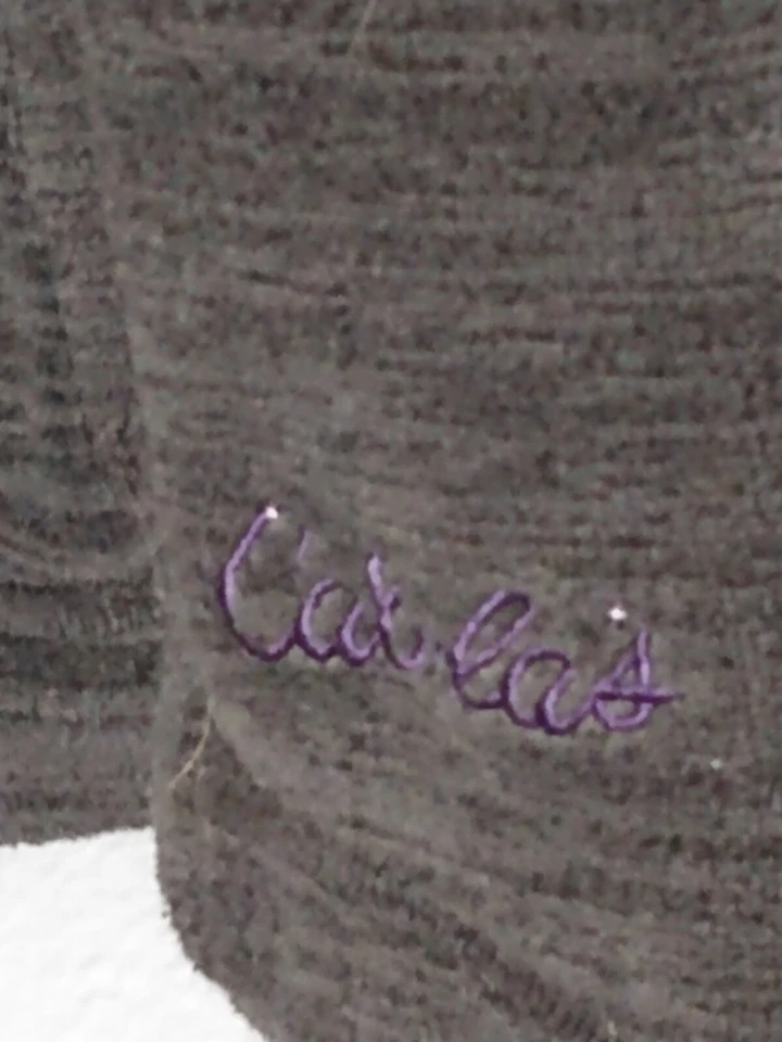 Camisa polar Cabelas 2XL para mujer 1/4 cremallera cuello a presión gris púrpura L/S Foto 4 de 4