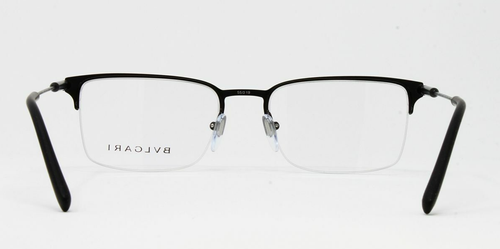 Bulgari Eyeglasses Men's Half Rim Matte Black Metal Frame 55mm BV1096-128 NEW! - Picture 4 of 5