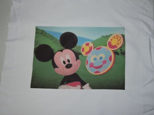 1 MICKEY MOUSE & TOODLES MOUSE K TOOLS DISNEY QUILT SQUARE SEW BLOCK FABRIC KIDS - Picture 2 of 2