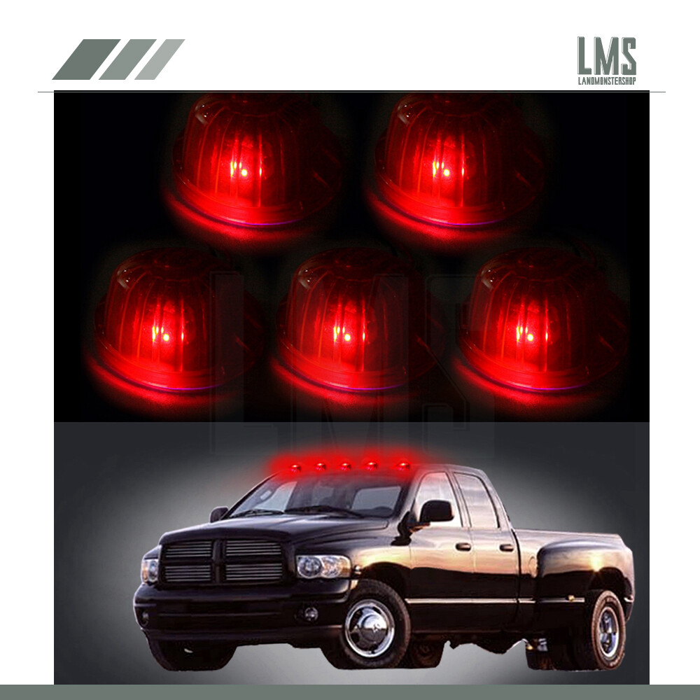 5x Amber Lens Pink 12V LED Bulb Cab Marker Running Lights For Truck Trailer RV