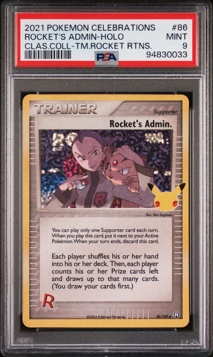 2021 Pokemon Celebrations Rocket's Admin. - HOLO Team Rocket #86