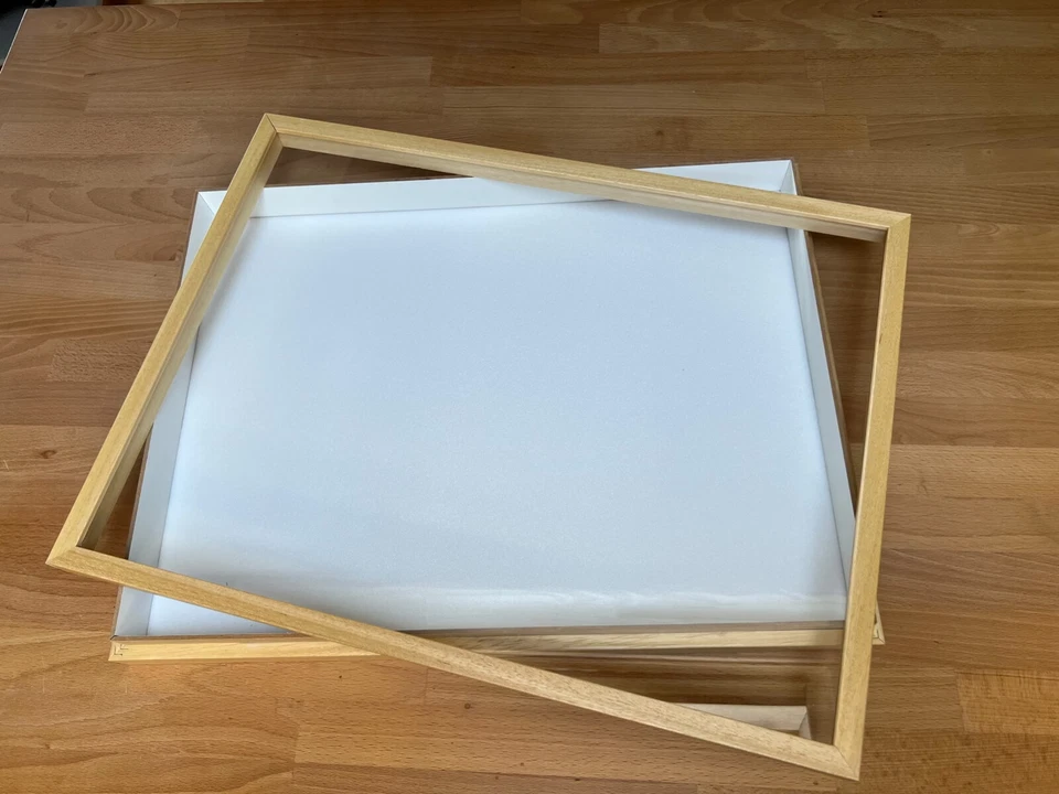 scatola entomologica grande 39x52 legno chiaro, cassetta farfalle/insetti, NUOVA - Immagine 2 di 4