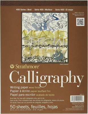 Strathmore STR- 50 Sheet Tape Bound Calligraphy Pad, 8.5 by 11''