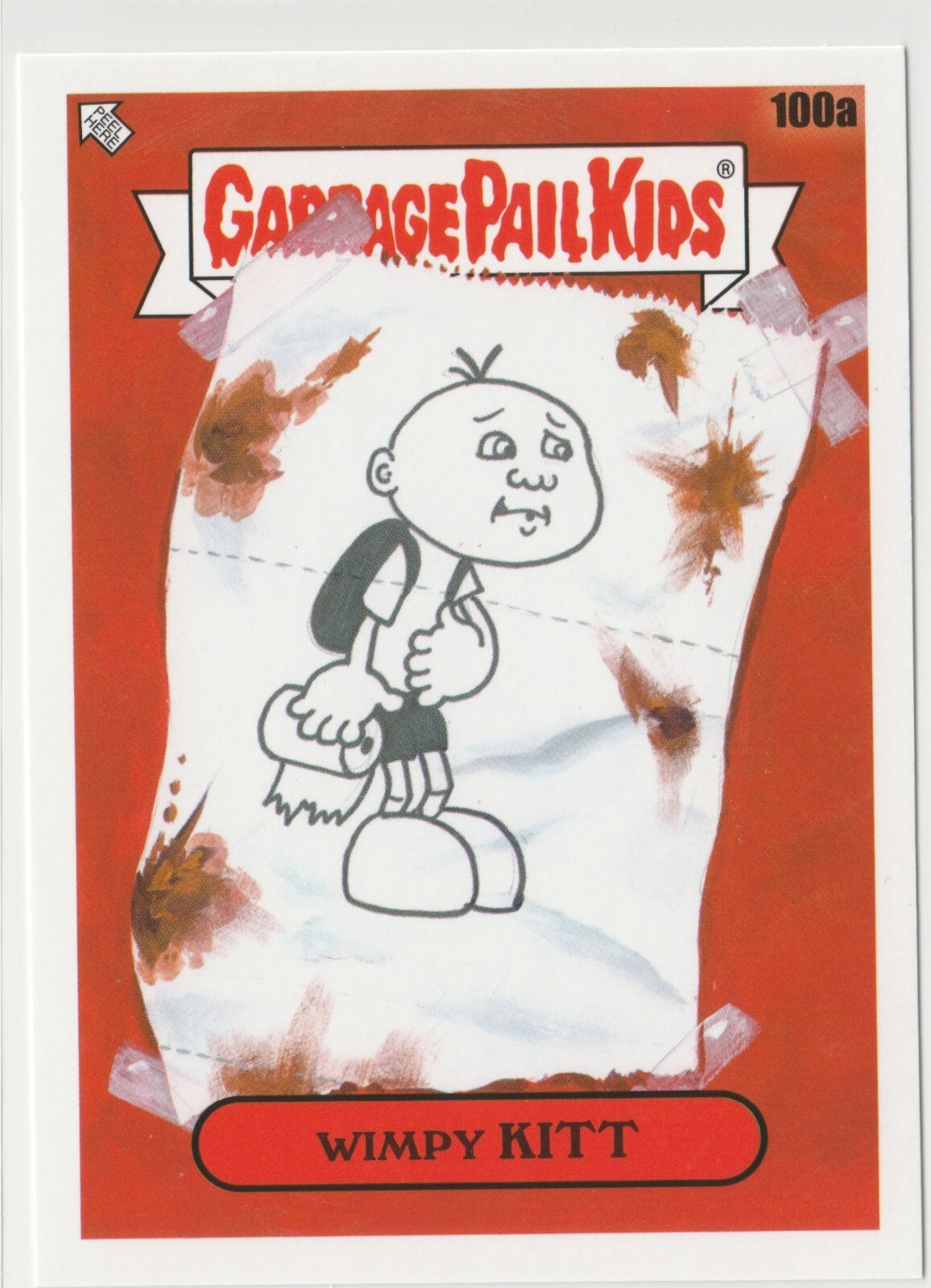 Wimpy Kitt #100a Garbage Pail Kids GPK 2022 Book Worms Trading Card