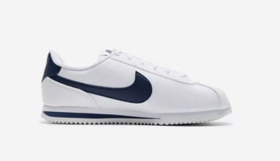 Sz 6.5 Y - Nike Cortez Basic SL (GS) ''White Neutral Indigo'' 904764 106
