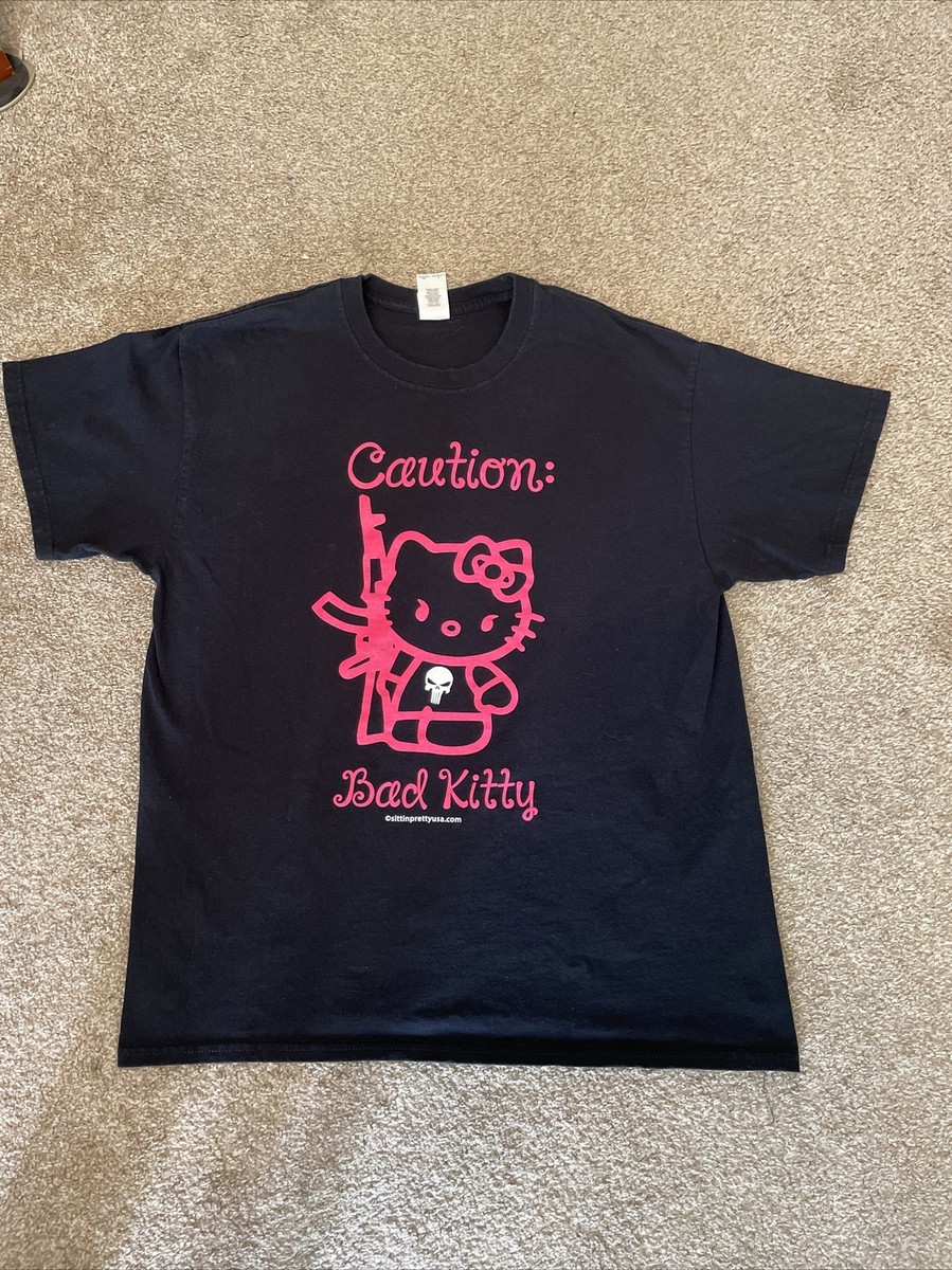 Hello Kitty Bad Kitty Black Tshirt Size Large