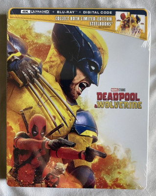 Deadpool & Wolverine 4K Steelbook (4K UHD + Blu-ray + Digital) Brand New - OOP!!