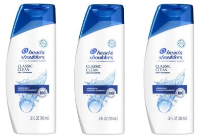 Head Shoulders Classic Clean Daily Dandruff Shampoo 3 oz (3 Pack)
