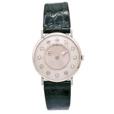 Jaeger-LeCoultre Vintage LeCoultre Mystery Dial 14K White Gold Diamond Watch