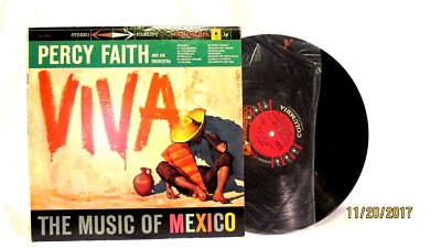 1958 Percy Faith Viva Vinyl LP 33 Columbia Records CS 8038 