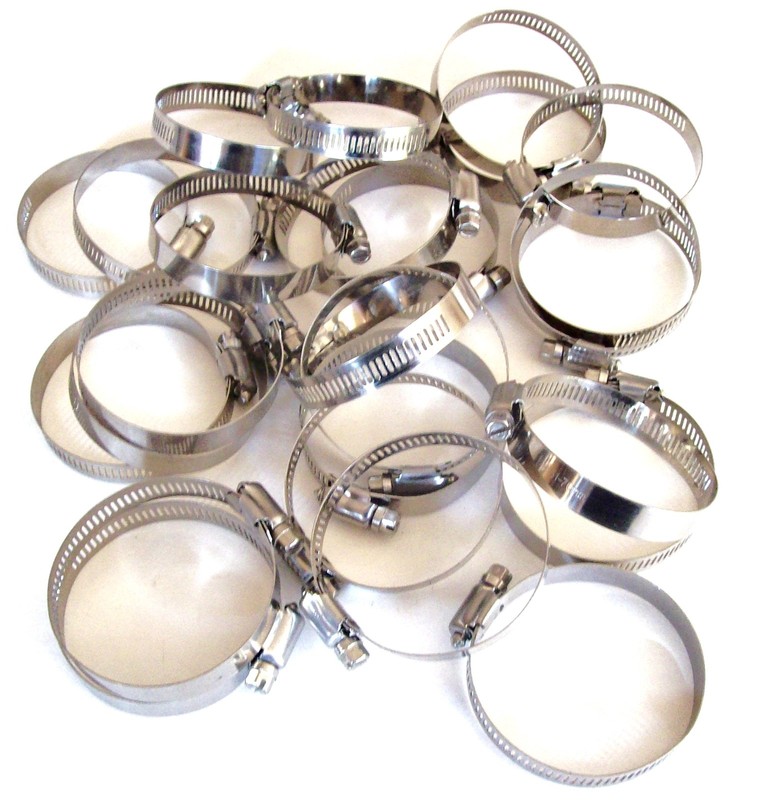 25 GOLIATH INDUSTRIAL STAINLESS STEEL HOSE CLAMPS 2" - 2-3/4" SSHC234 51-70MM