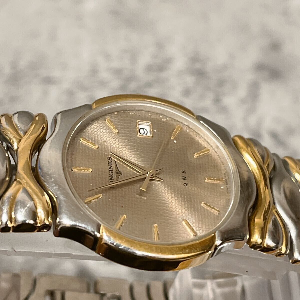 Longines QWR Watch Quartz Men's Gold Dial Swiss Made Round Longines QWR Watch Quartz Men's Gold Dial Swiss Made Round