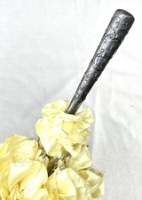 Vintage Antique 1901Sterling Silver Ladies Fancy Nylon Tent Parasol Umbrella Old