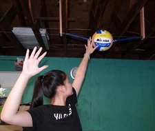 Volleyball Spike Training System Attack Volleyball. Built skill From The Garage.