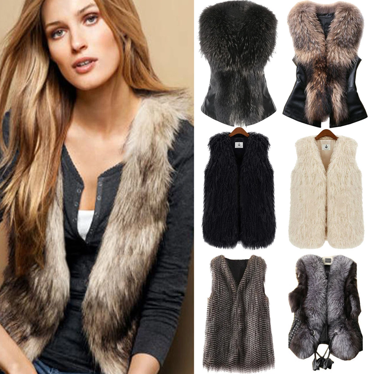 Ladies fur deals waistcoats