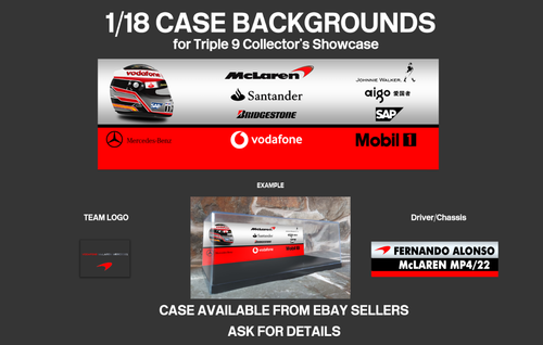 Pegatinas de fondo personalizadas patrocinador de McLaren MP4/19 para estuche F1 Minichamps 1/18 - Imagen 21 de 39