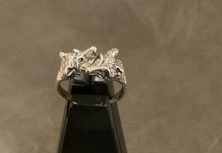 Sterling Silver Unique Wolf Ring - image 2