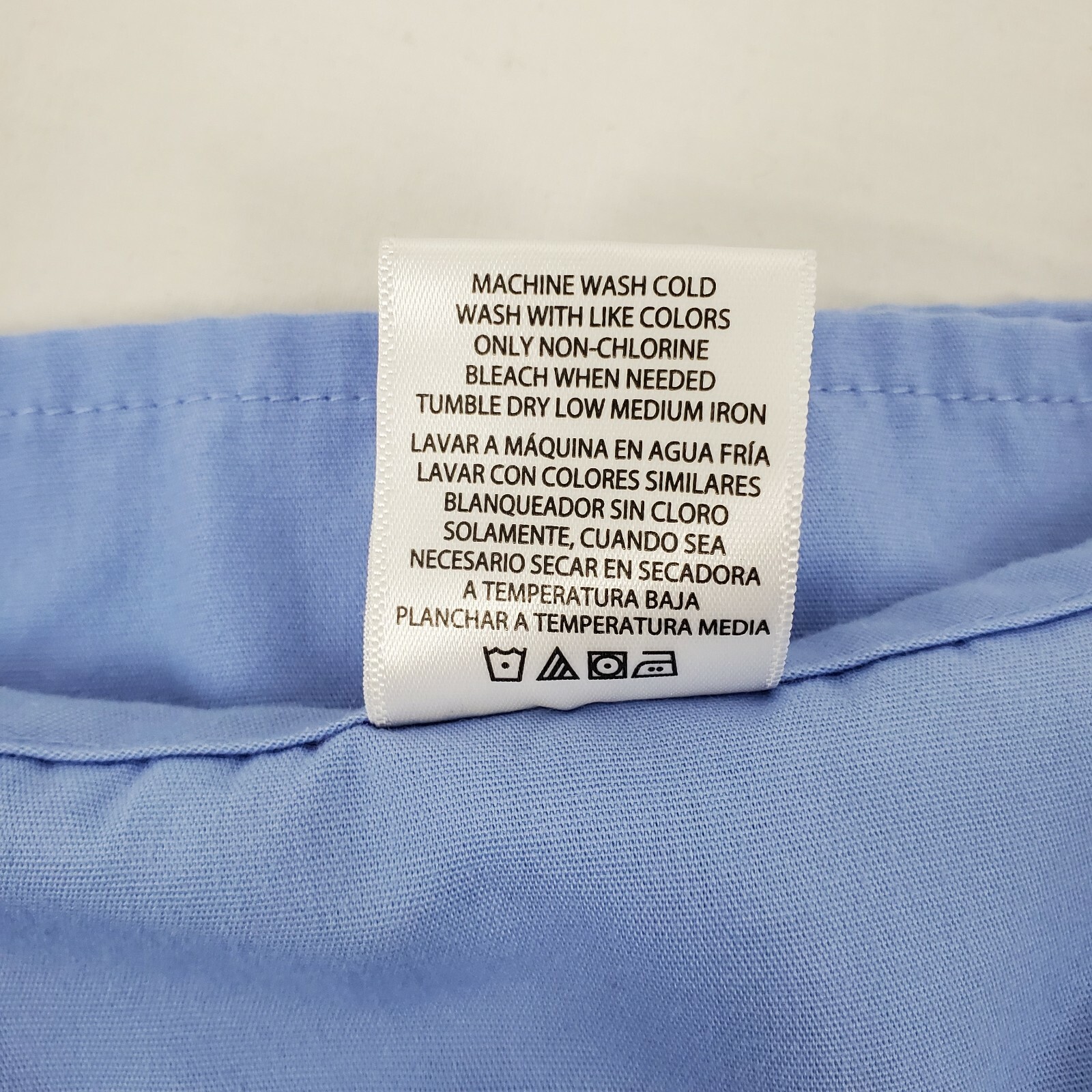 Scrub Top Light Blue Solid V Neck Pocket Shirt Un… - image 6