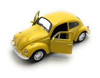 Modellauto Vw KäFer Beetle 1:34-39 Gelb Miniatur Fahrzeug