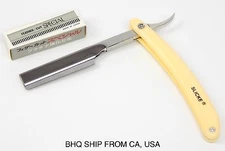 NEW SALON BARBER SHAVING FEATHER TYPE RAZOR AND 10 BLADES