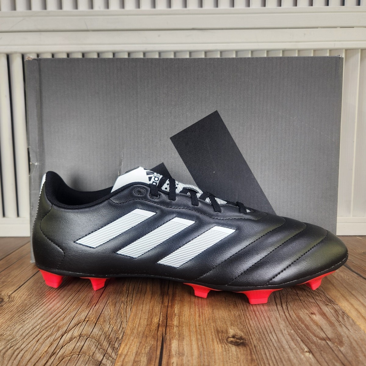 Adidas Goletto VIII FG Mens Sz 13 Black White Athletic 