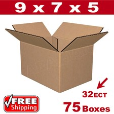 75 - 9x7x5 Cardboard Boxes Mailing Packing Shipping Box 32ECT Corrugated Carton