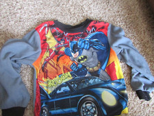 Batman Long Sleeve Pajama Shirt Boy's Size 6/7 DC Comics