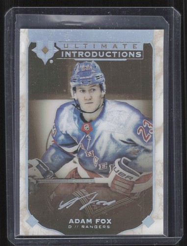2021-22 U Ultimate Adam Fox Ultimate Introductions Rookie Auto UI-55 | eBay