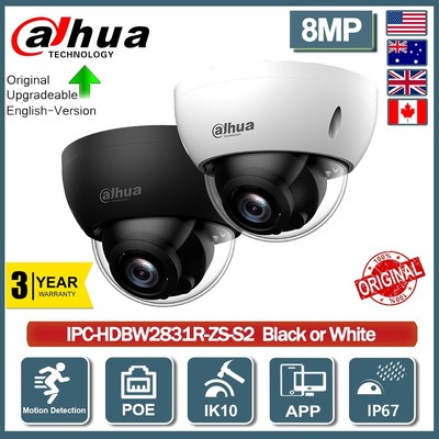 DAHUA 8MP 4K IR Motorized vari-focal Dome IP Camera Rotation 5XZoom Outdoor IK10