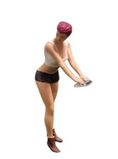 ATLANTIC, Figur mit Schwamm und Kleidung Schwarz und weiß, 1/32, ATLAN32016_N...