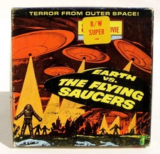 Vintage Earth vs The Flying Saucers B/W Super 8MM Film Sci Fi Horror