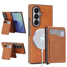 For Samsung Galaxy Z Fold 7 6 5 4 3 Magnetic Mag Safe Leather Wallet Case Cover