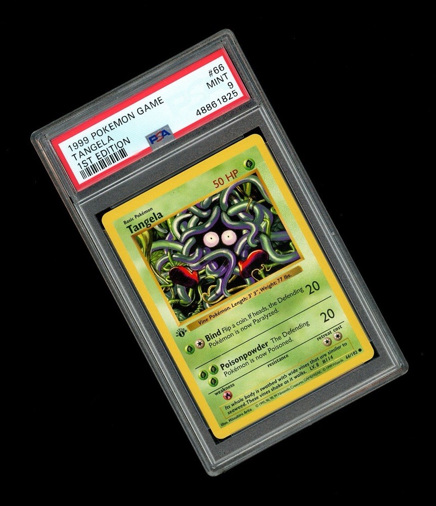 1999 WOTC Pokemon 1st EDITION SHADOWLESS TANGELA 66/102! PSA 9 MINT ENGLISH