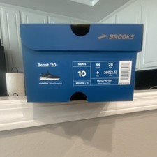 Brooks Beast '20 Max Support Men's Running Shoes Black Mesh Upper Size 10