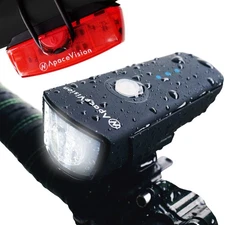 500 Lumens Bike Light Set USB Rechargeable - Powerful Bicycle Headlight & LED...