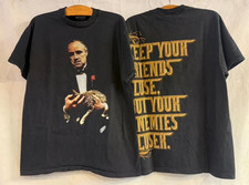 Vintage 2000s The Godfather Movie Promo Marlon Brando Rare Sz.L T-Shirt REPRINT