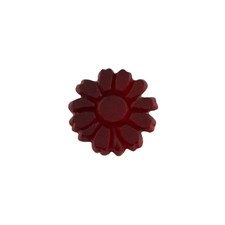10mm Matte Ruby Glass Flower Cabochon 2