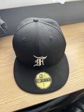 Fear Of God Essentials Cap New Era 59Fifty Fitted Hat Size 8 XL 100% Wool Black